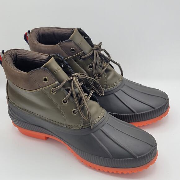 Tommy Hilfiger Celcius 2 Duck Boots green orange  men\'s size 10 main image 5
